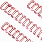 Preview: Drahtbinderücken A4 rot 6,4 mm 2:1-Teilung
