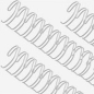 Preview: Drahtbinderücken A4 weiss 7,9 mm 3:1-Teilung
