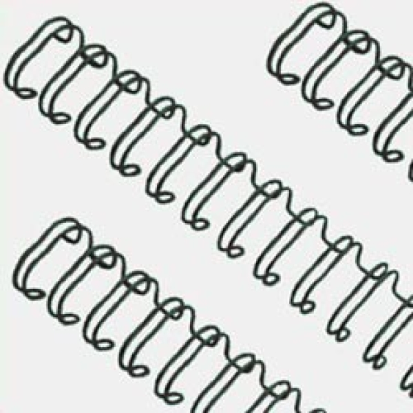 Drahtbinderücken A4 schwarz 6,4 mm 2:1-Teilung - BBS*