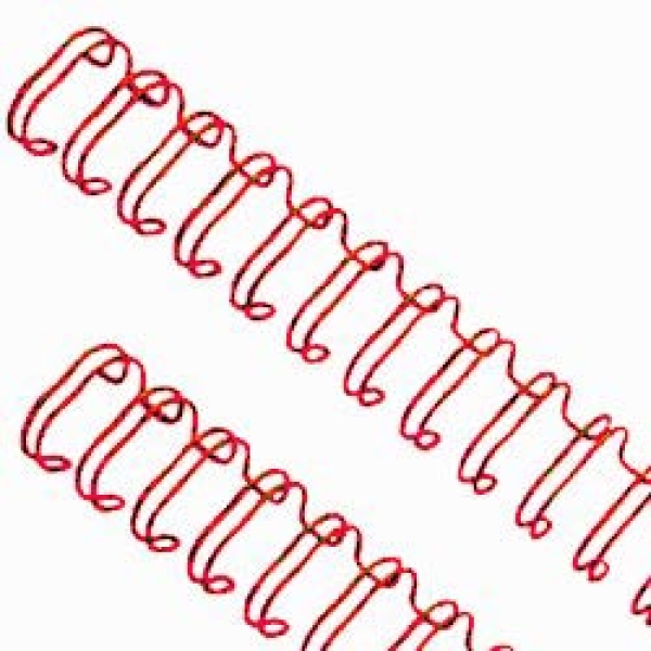 Drahtbinderücken A5 rot 7,9 mm 2:1-Teilung