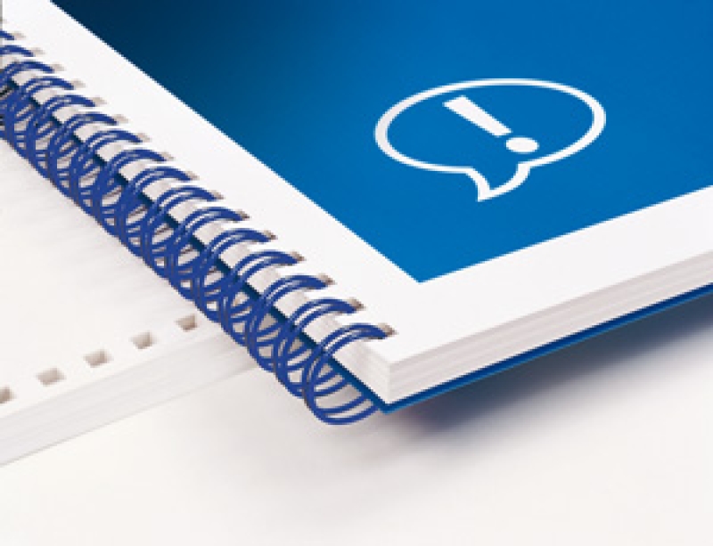 Drahtbinderücken A4 blau 9,5 mm 3:1-Teilung - BBS*