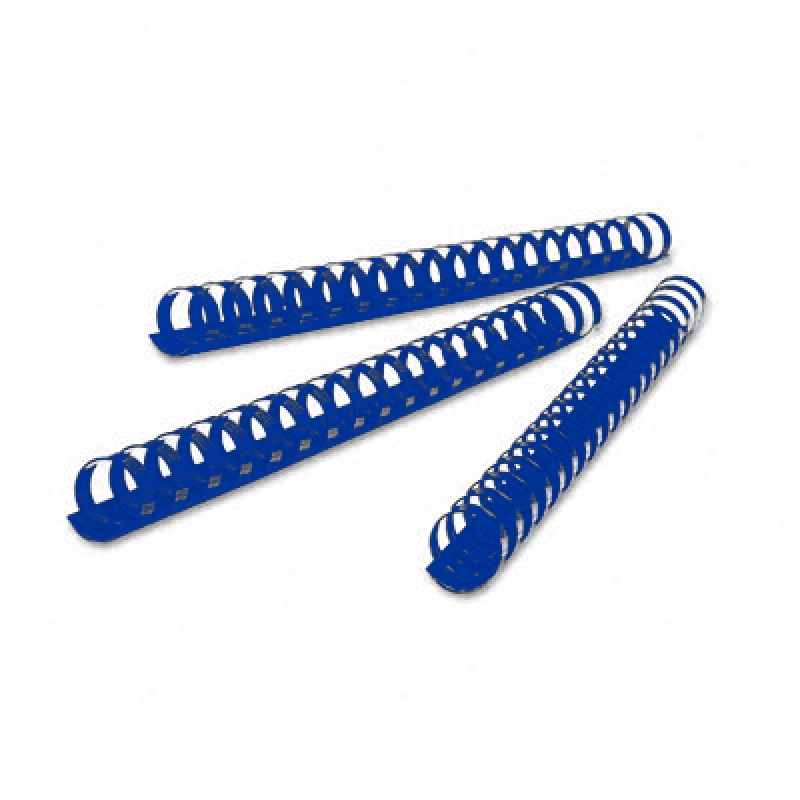 Plastikbinderücken A4 blau 6mm US-Teilung 21 Ringe