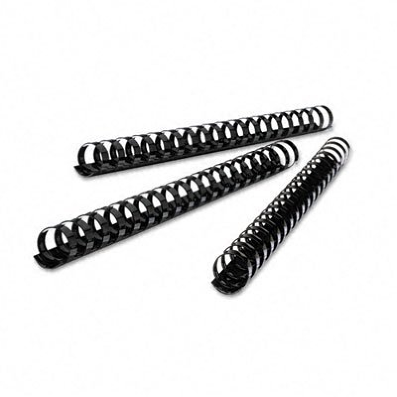 Plastikbinderücken A4 schwarz 8mm US-Teilung 21 Ringe - Kopie